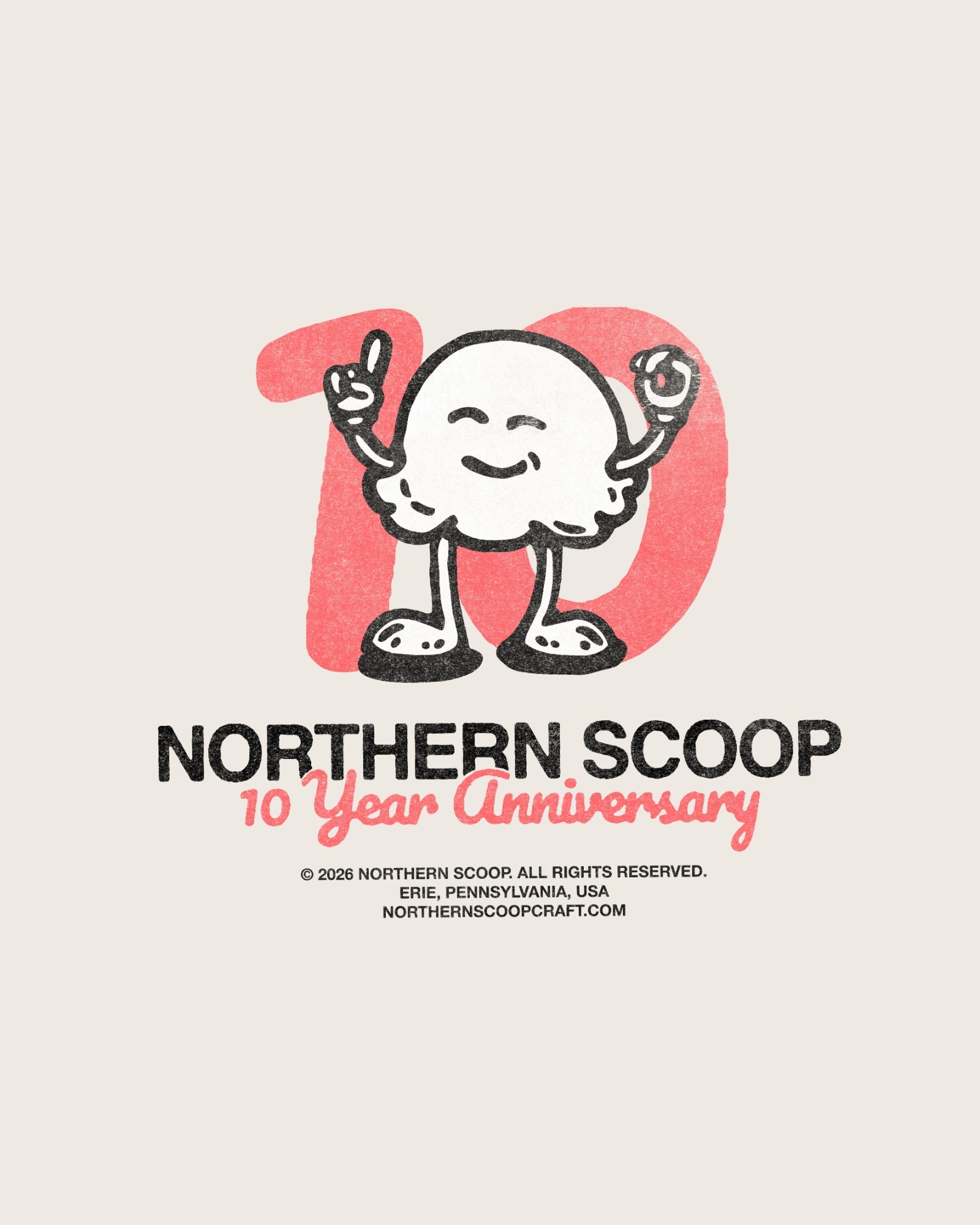 Northern Scoop 10 Year Anniversary badge artwork